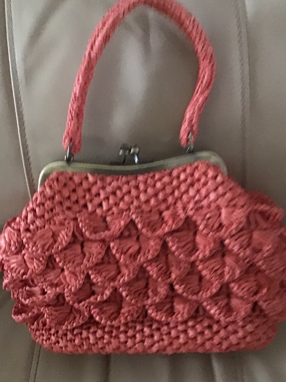 Patricia Nash Coral Knit Clutch with Top Handle - Picture 3 of 6
